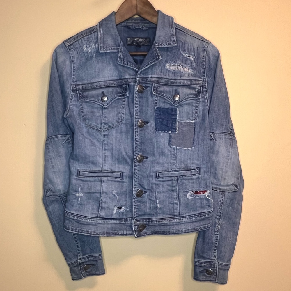 Silver Blazer Fit Jean Jacket